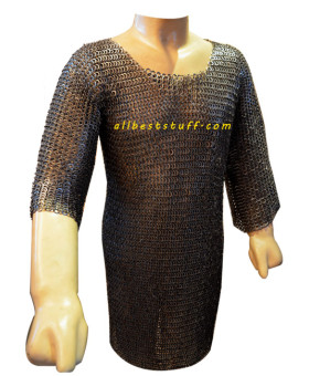 European 4 in 1 Chain Mail Hauberk XL Dome Riveted Chest 50